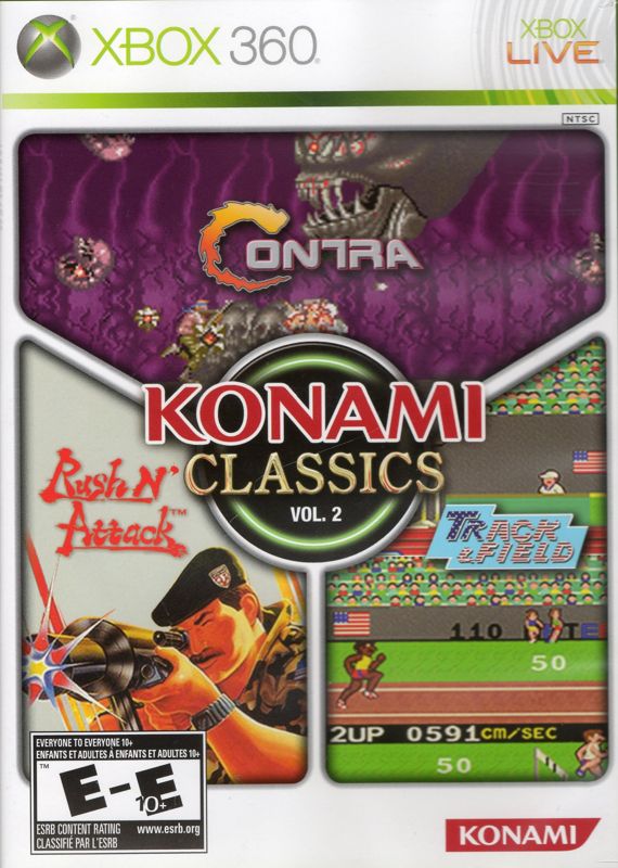 Konami Classics Volume 2 box art for Xbox 360